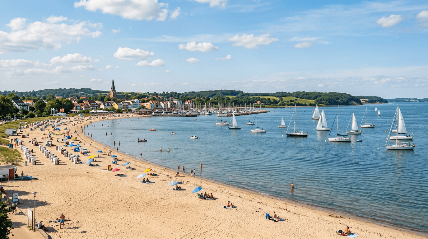 Eckernförder Bucht an der Ostsee